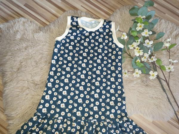 Trägerkleid mit Volant Gr. 122/128 " Blumen"