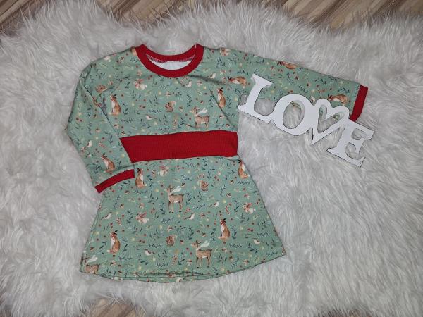 Langarmkleid Gr. 74/80 "Winterzeit"