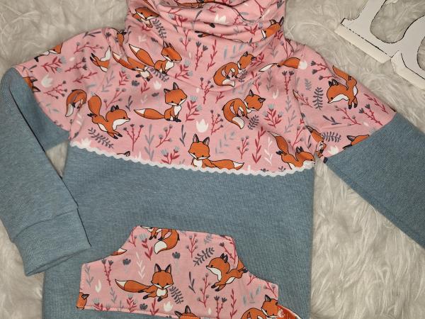 Loopkragenhoodie Gr. 80 "Füchse"