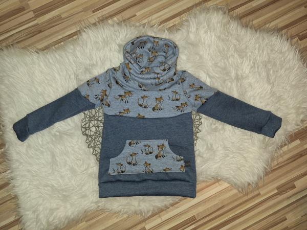 Loopkragenhoodie Gr. 92 "Füchse"