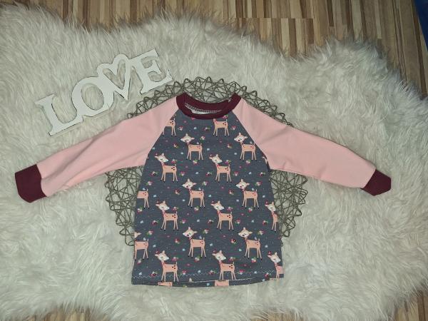 Raglanshirt Gr. 80 "Rehkitz"