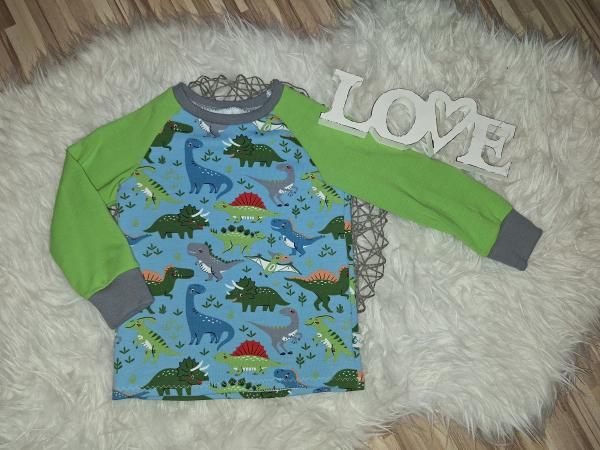Raglanshirt Gr. 92 "Dinosaurier"