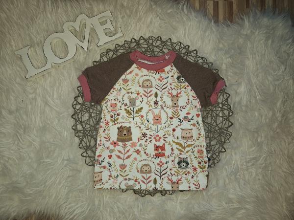 T-Shirt Gr. 74/80 "Waldtiere Boho"