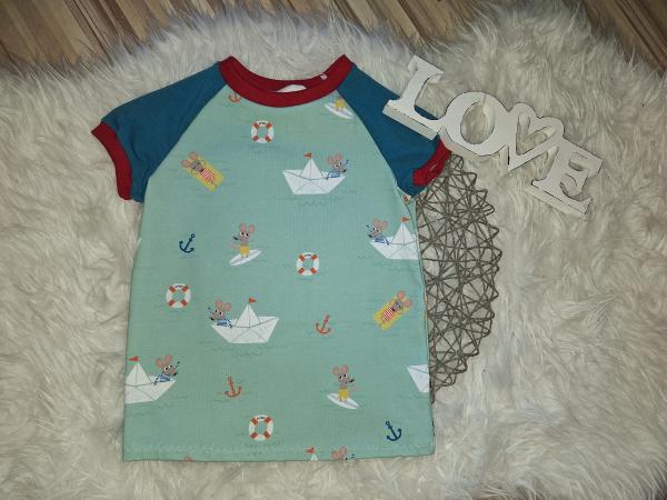 T-Shirt Gr. 98/104 "Papierbootmäuschen"